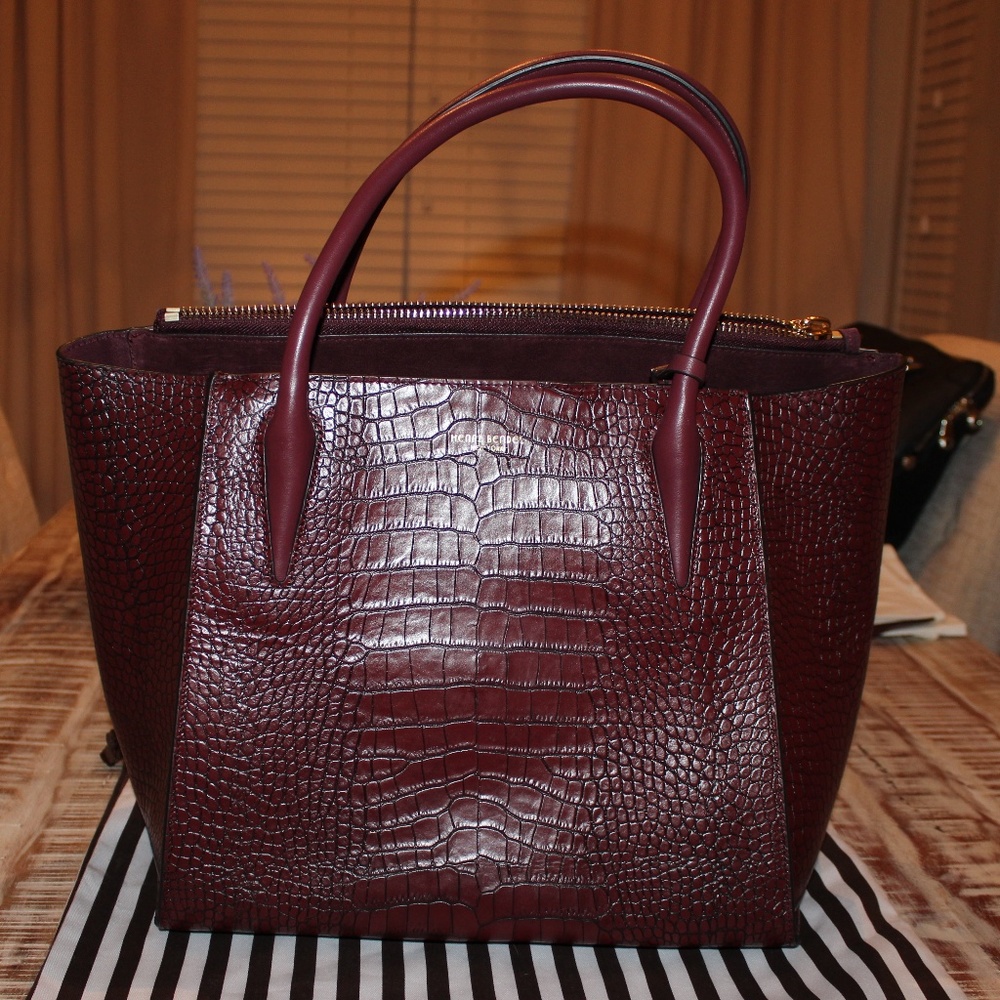NWT Henri Bendel Oxblood Tilda Satchel Bag
